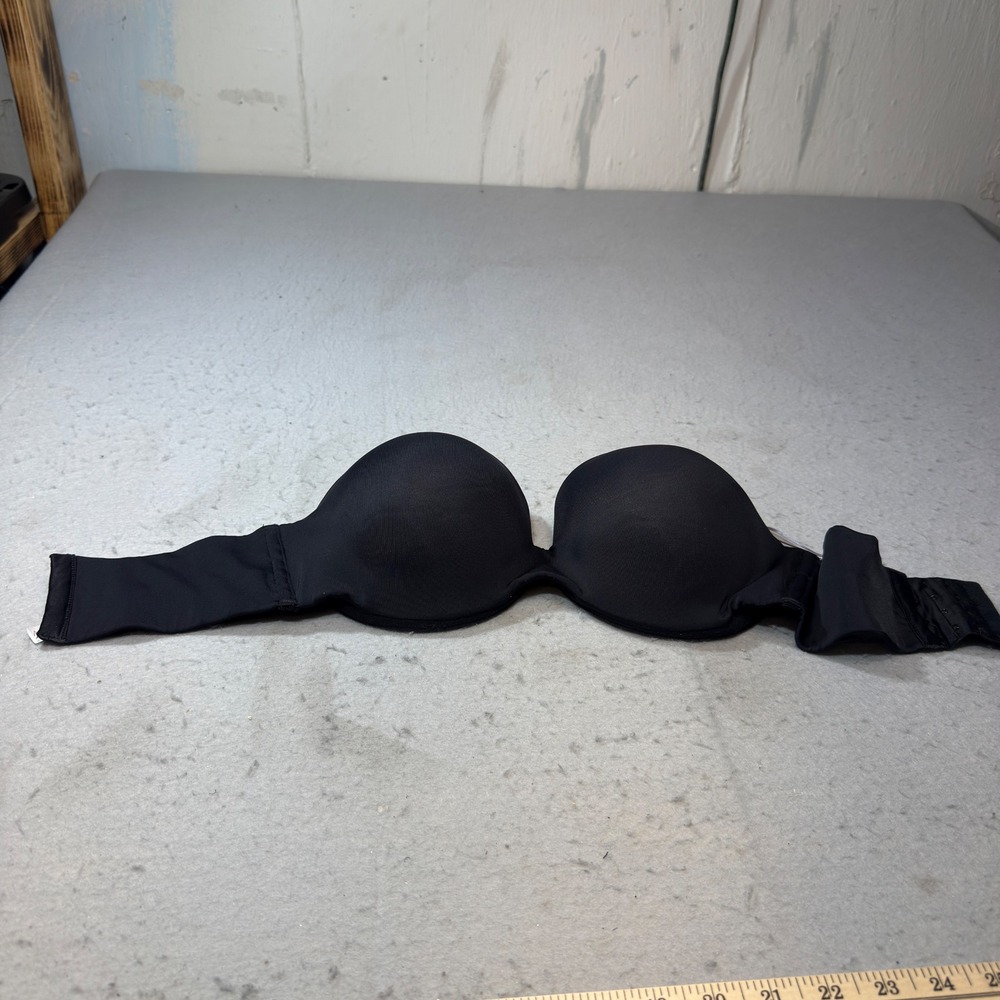 Ambrielle Multi-Way Strapless Bra Womens 36DD Black Silicone Grip Underwire Bra